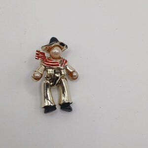 Articulated Scatter Pin Mariachi Man Brooch